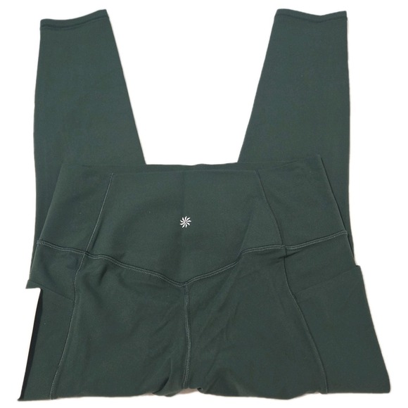 Athleta Salutation Stash High Rise 7/8 Leggings Pockets Green Size Medium NWT - Picture 7 of 8